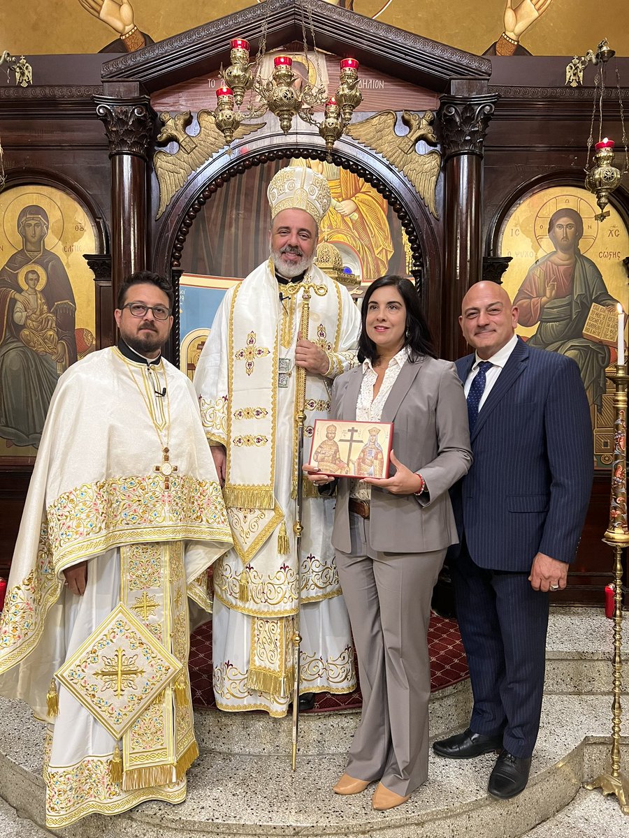 frevagoras's tweet image. Honored to host His Grace Bishop @athenagorasz and the Federation of Cypriot American Organizations today to commemorate the illegal invasion of Cyprus by Turkish forces 51 years ago today.