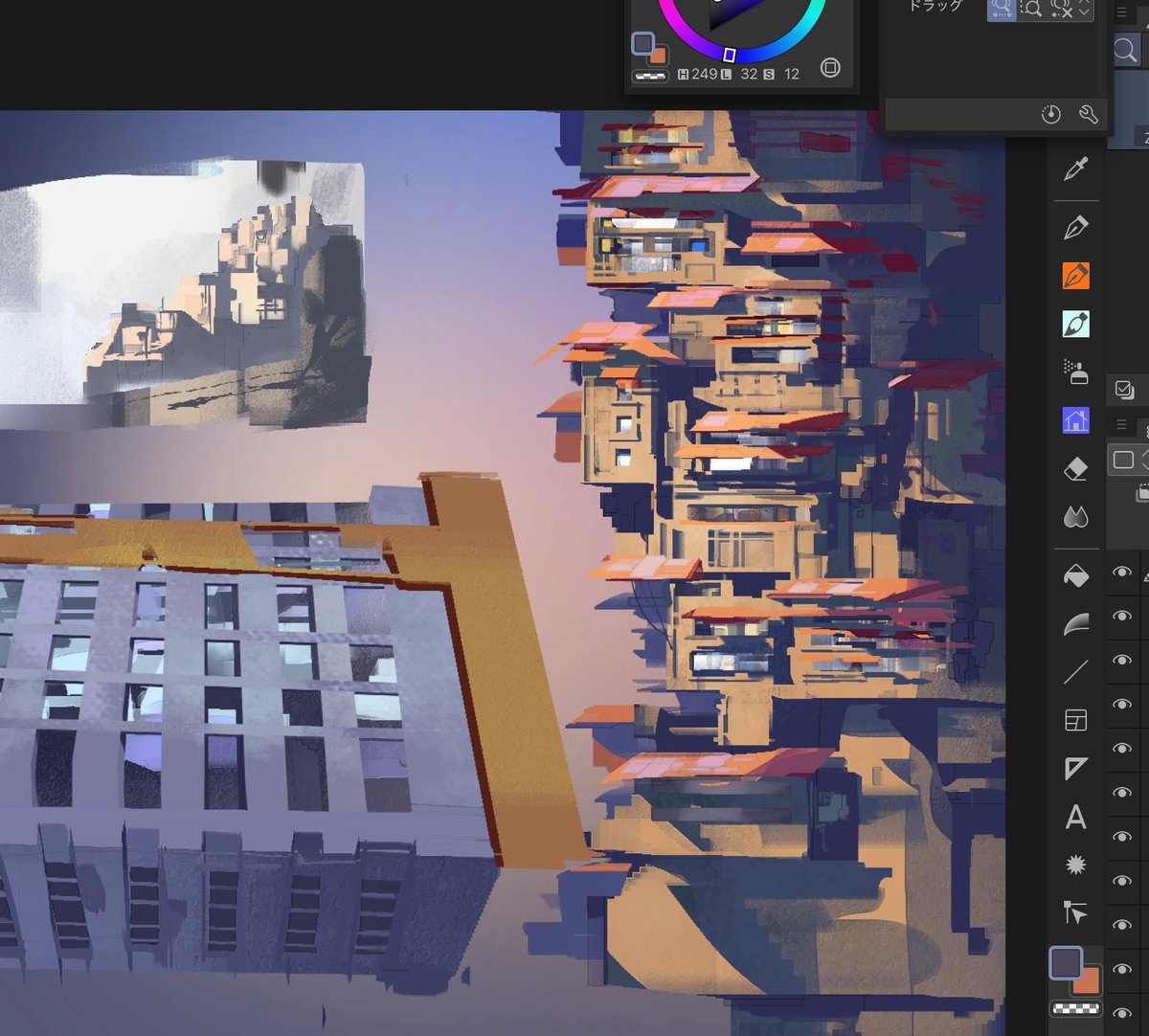 新しい背景の描き方を試しみます