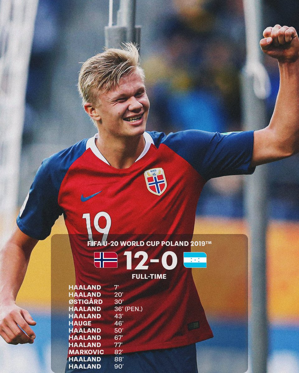 FIFAWorldCup's tweet image. 🤖 When @ErlingHaaland scored 9 goals in 1 match...
#U20WC