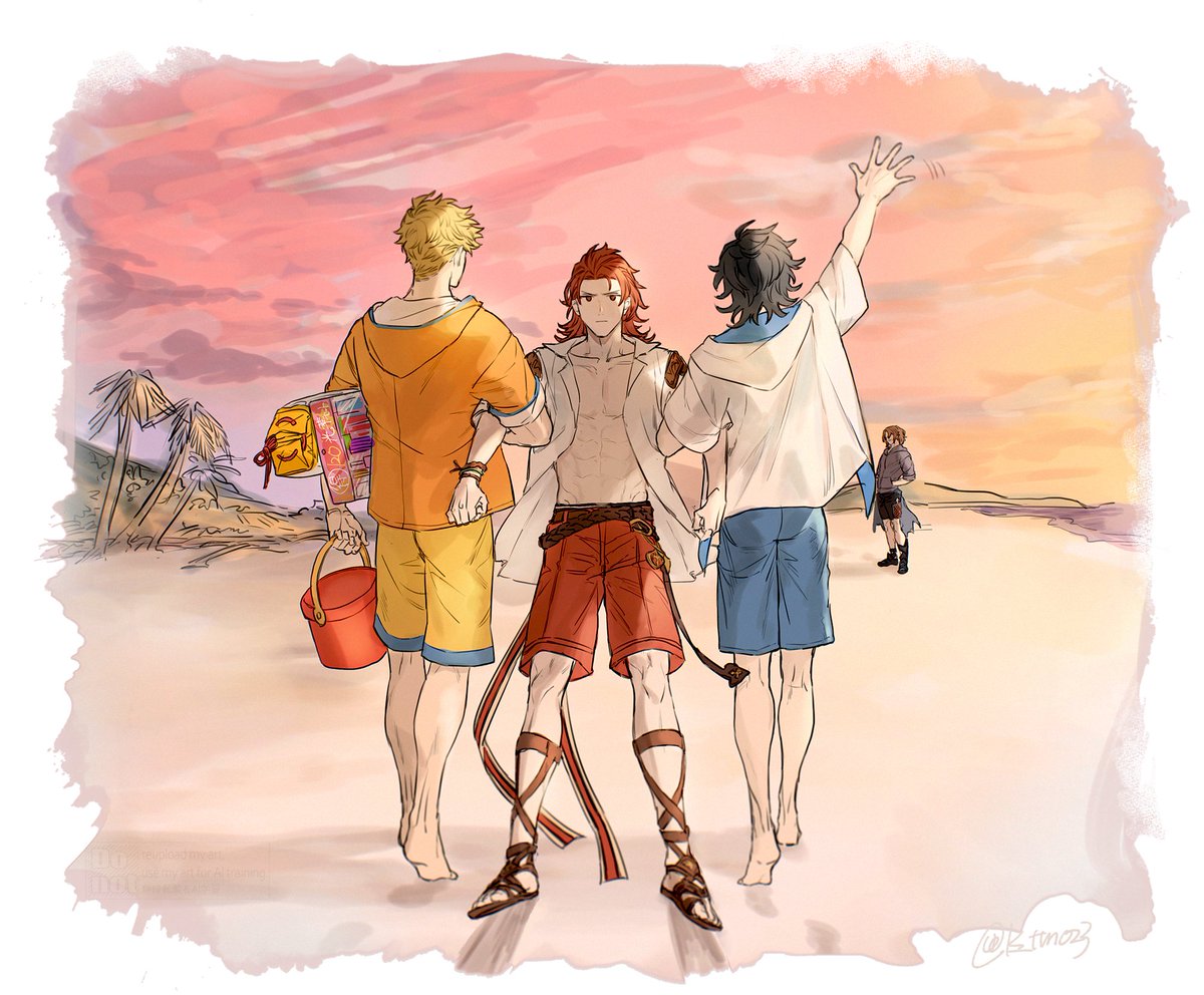 k_tmo23's tweet image. 海の四騎士が好きで色々描いてるけど…火種として連れて行かれるパ〜シヴァルがお気に入り🎇