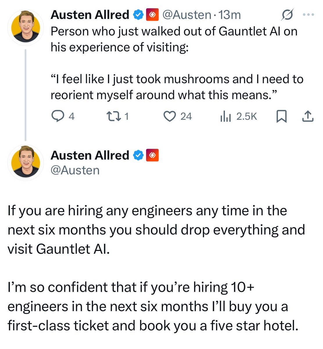 Austen Allred tweet media