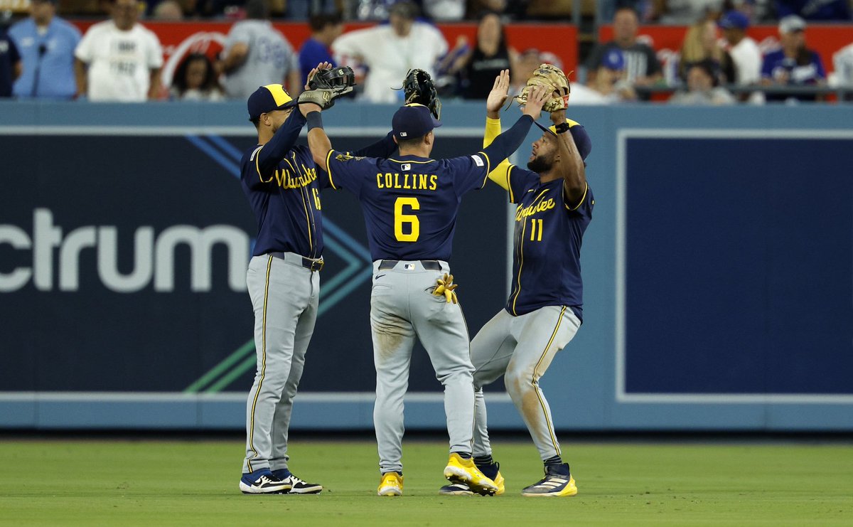 CPBetting's tweet image. The Brewers are on a run to remember this season 😱
✅10 Game W streak
✅First team to season sweep the Dodgers since 2006 (+142 ML)
✅Tied for the best record in the MLB (World Series odds: +2500)