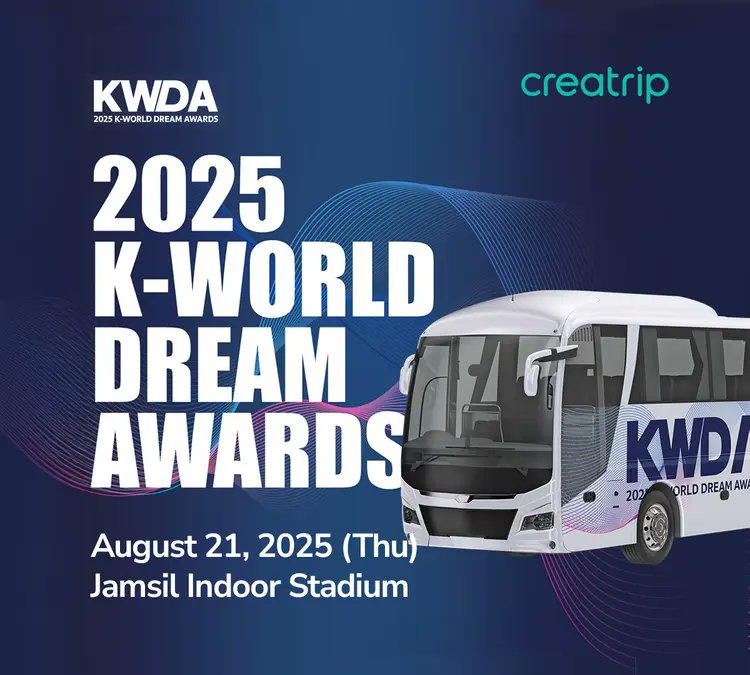 2025 K-World Dream Awards
Tickets available on Creatrip! ⏩ ctrp.kr/KWorldDreamAwa…

LINE UP: #StrayKids #TOMORROW_X_TOGETHER #IVE #LESSERAFIM #NCTWISH #ILLIT #FIFTYFIFTY #QWER  #XdinaryHeroes #LUCY #CRAVITY &amp; more!