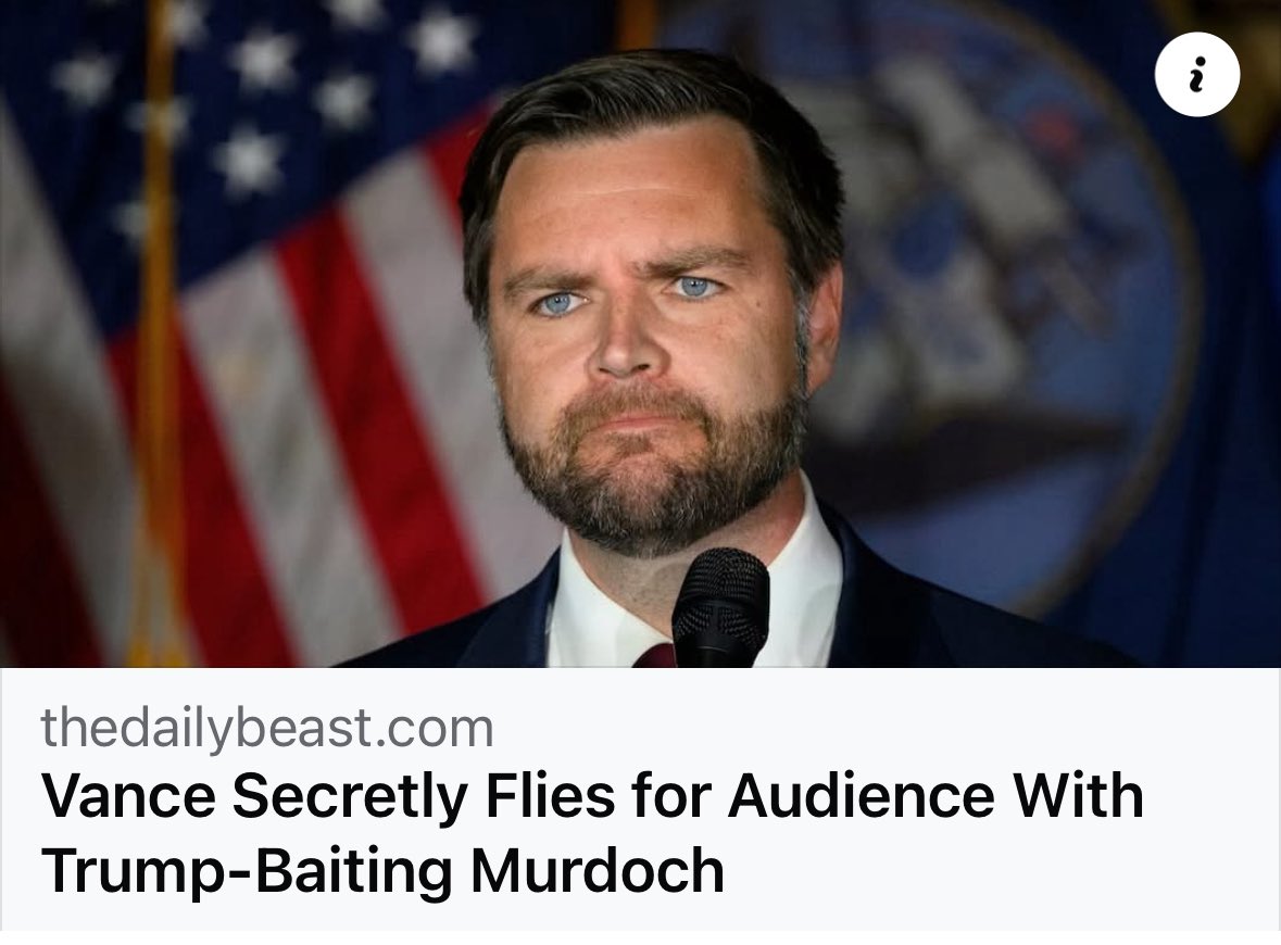 RW2023141's tweet image. Wonder if Don knew about the trip. Is Vance planning a 25th Amendment move?
