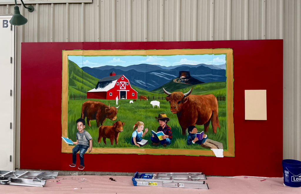 studiomccann's tweet image. Day 1 done here on the mural in Castle Rock, CO. Hoping to finish up tomorrow