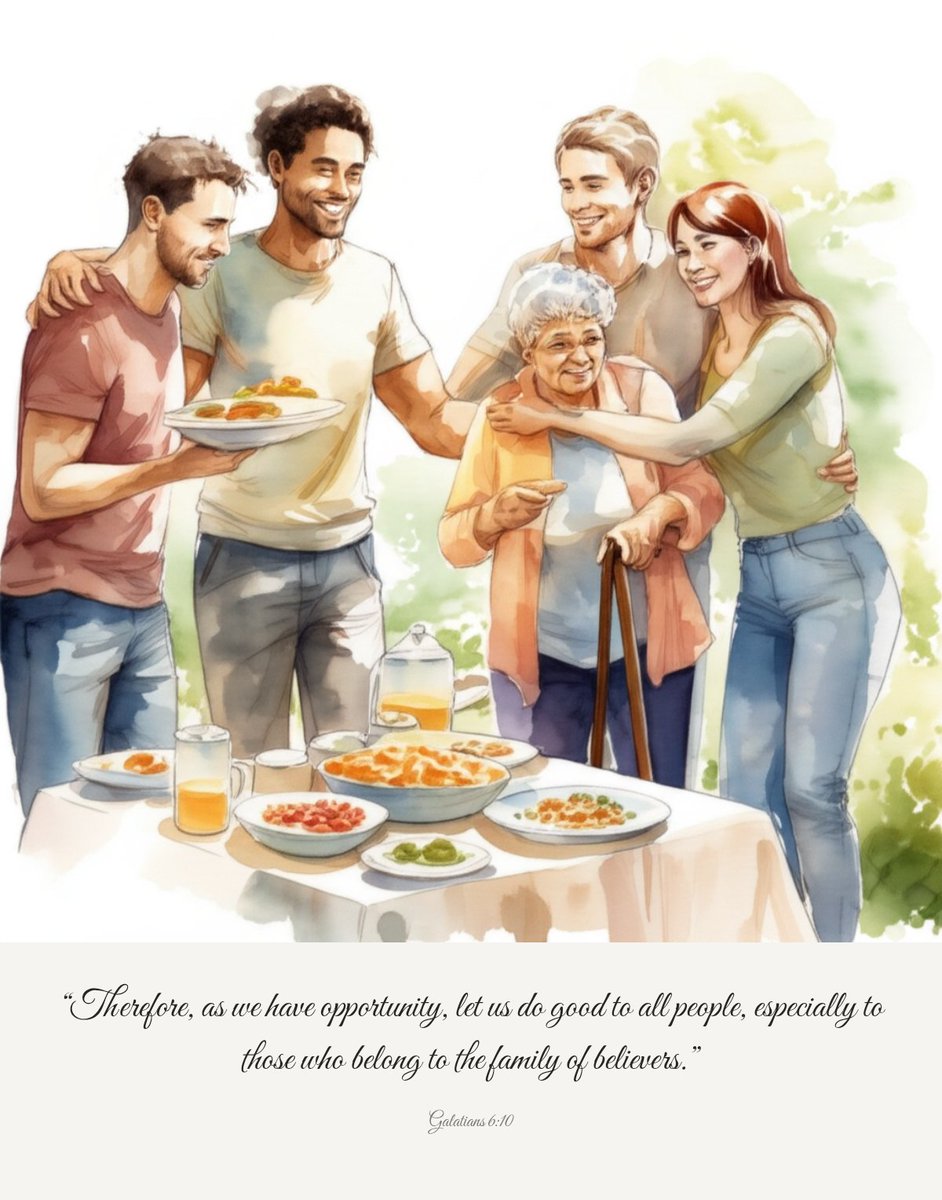 bigbirdart's tweet image. “Therefore, as we have opportunity, let us do good to all people, especially to those who belong to the family of believers.”
Galatians 6:10
