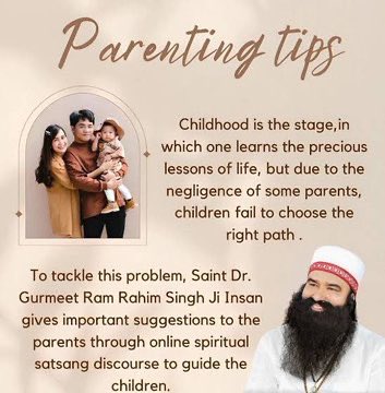 Ritu_insan777's tweet photo. Saint MSG #ParentsHacks द्वारा प्रेरित करते हैं _
बच्चे वही सीखते हैं जो आप करते हैं।
*समय दीजिए, तोहफे नहीं *
* संस्कारों की शुरुआत घर से*
* गलती पर संवाद, डांट नहीं*
* सेवा, सुमिरन से जोड़िए*
"Bless" की आदत सिखाएं*
#MondayMotivation https://t.co/PYLTaJpQf3