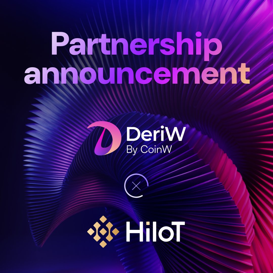 🚀 We’re thrilled to partner with <a href="/Hi_IoT/">HiIoT</a> — the leading RWA issuance platform transforming IoT assets into Web3 powerhouses!

Together, DeriW &amp; HiIoT will unlock new possibilities in #DeFi, bringing tokenized agri-infrastructure and AI-powered DePIN into the trading world.

#RWA