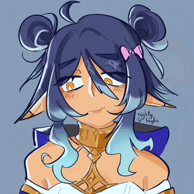 drew #Layla with messy buns because why not? I love drawing her!!!!!!
