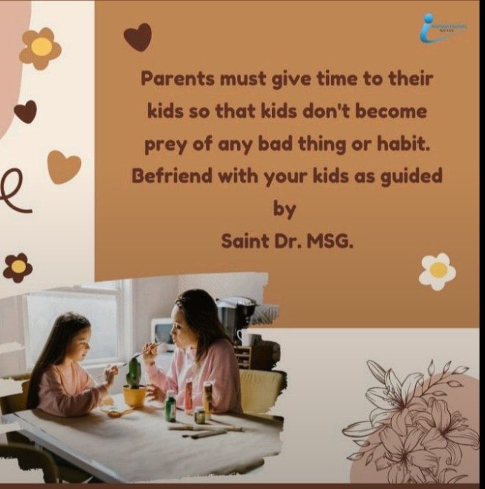 ChandanSetia1's tweet photo. #ParentingHacks which helps them to understand their children more, so #MondayMotivation is to give time, care and proper love to their children so that they become good human being. This inspiration is given by Saint MSG, so thanks Guru ji for this inspiration. https://t.co/EWnzTmWyUt