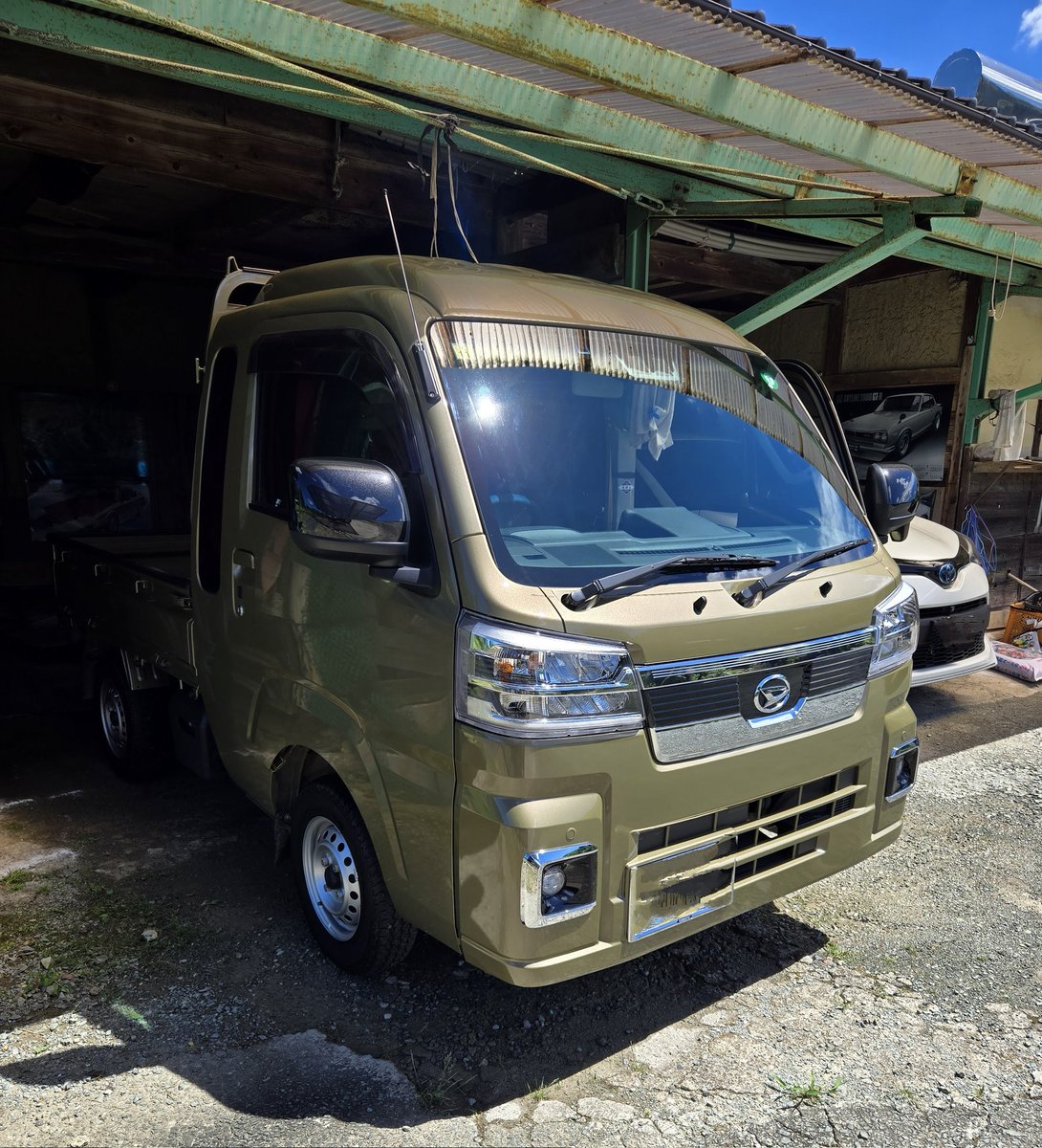 朝から消防点検と洗車
朝活完了！
今日明日は軽トラ生活！