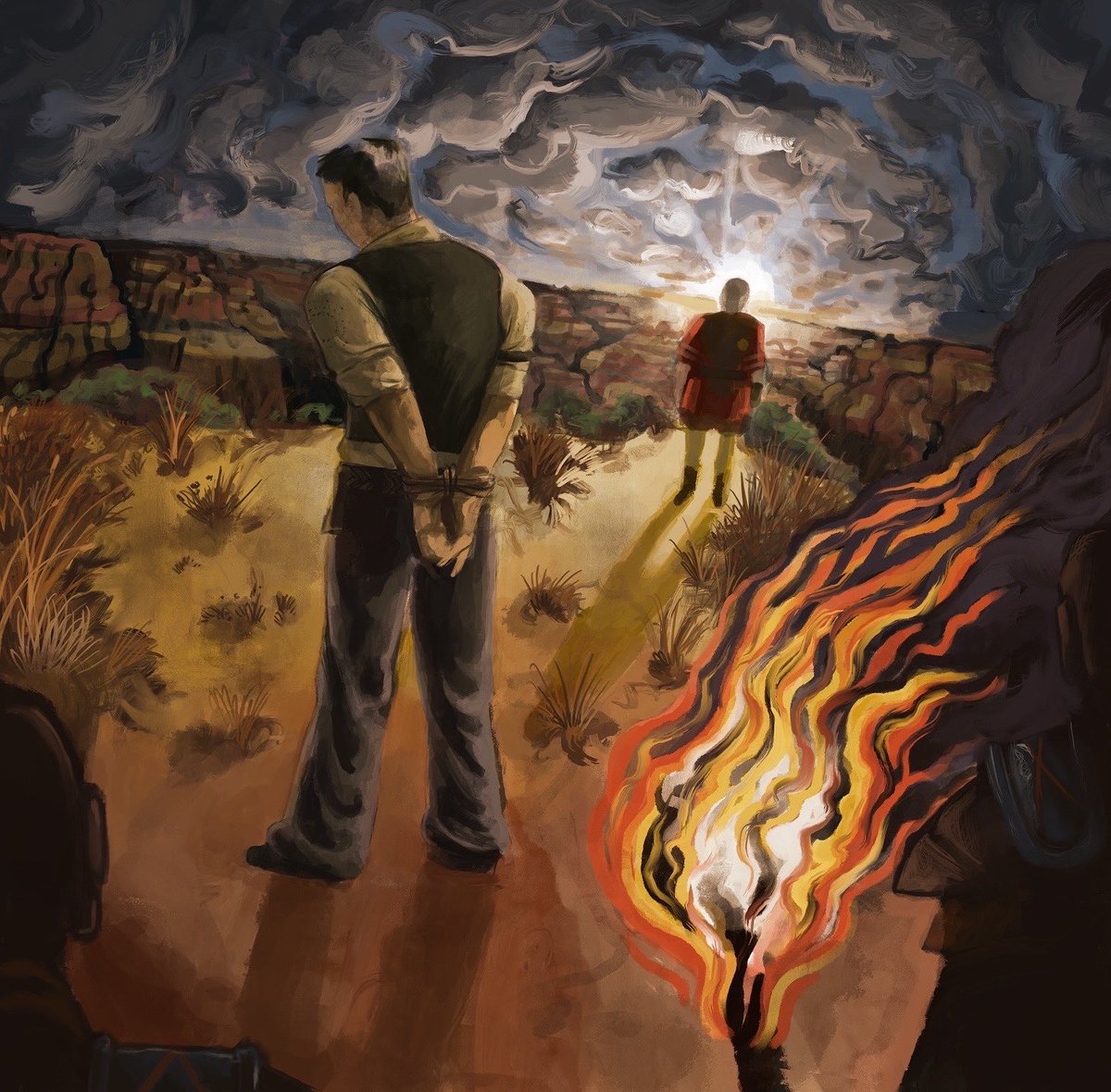 autoparasitoid's tweet image. I have been baptized twice, once in water, once in flame #fallout #falloutnewvegas #fnv #joshuagraham