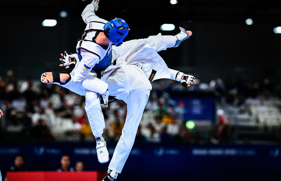 Day 4 of Taekwondo at the Rhine-Ruhr 2025 FISU World University Games saw China, Ukraine, and Korea reach the top of the podium at Messe Essen.

Read full article here bit.ly/44JeE6A 
#WorldTaekwondo #Taekwondo
#FISUGames #RhineRuhr2025