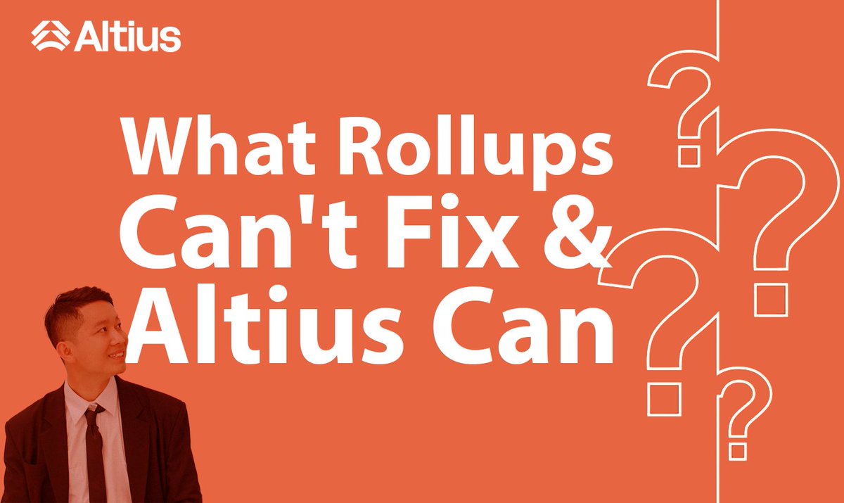 doanlonghau's tweet image. 1/10. Rollups didn't solve execution.
Yes, they improved scalability.
Yes, they reduced fees.
But they didn't fix the execution layer.
Let's break it down. 🧵👇
#ModularBlockchain #Altius #ExecutionLayer