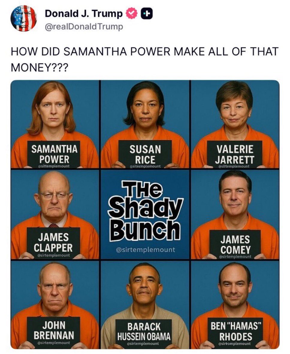 CashLorenShow's tweet image. Donald Trump: The shady Bunch belong in Prison! How did Samantha Power make all of that money??