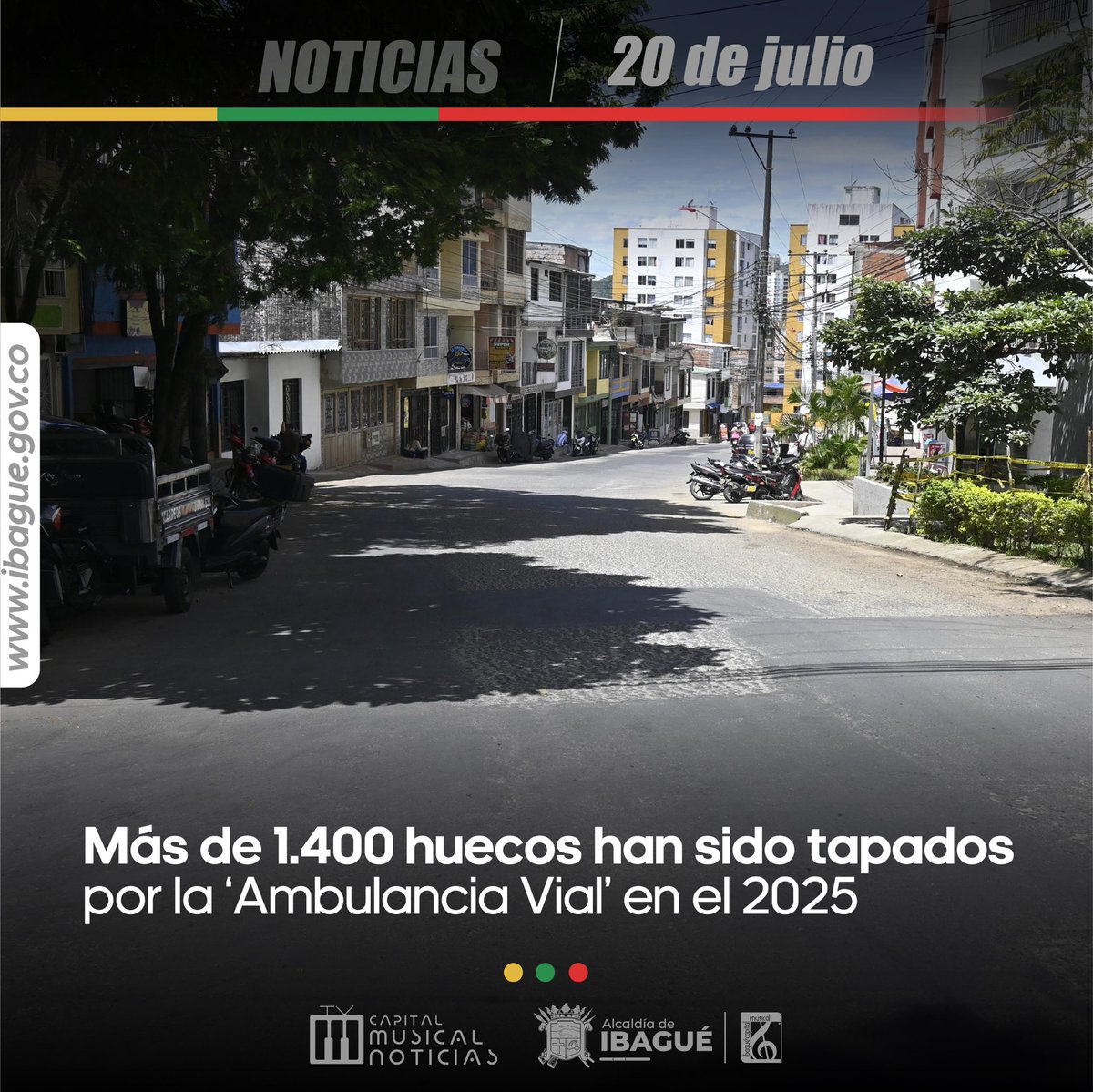 Durante la última semana, las cuadrillas trabajaron en dos frentes que dejaron 108 huecos menos en la ciudad.

Más detalles aquí: 👉🏽 ibague.gov.co/portal/seccion…