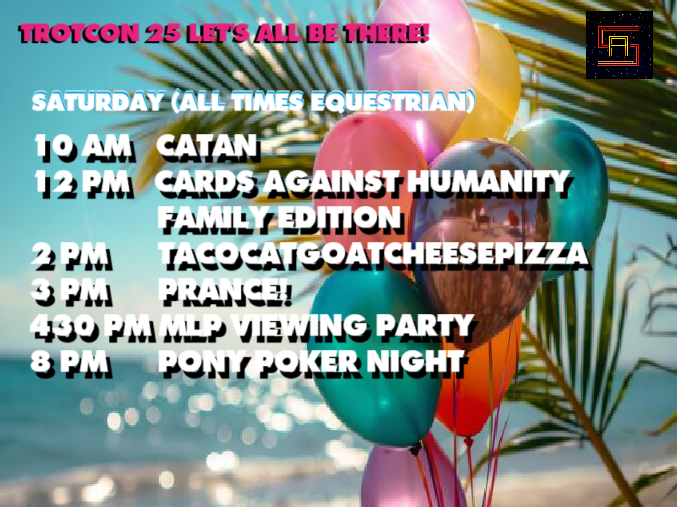 SPEEDBUMP74's tweet photo. TROTCON HEY! LET'S ALL BE THERE!
TROTCON WOW! LET'S ALL BE THERE!
PONIES COME TOGETHER IN THE MOMENTS THAT THEY SHARE...
TROTCON'S GREAT LET'S ALL BE THERE! https://t.co/uR5Qp0ulKL