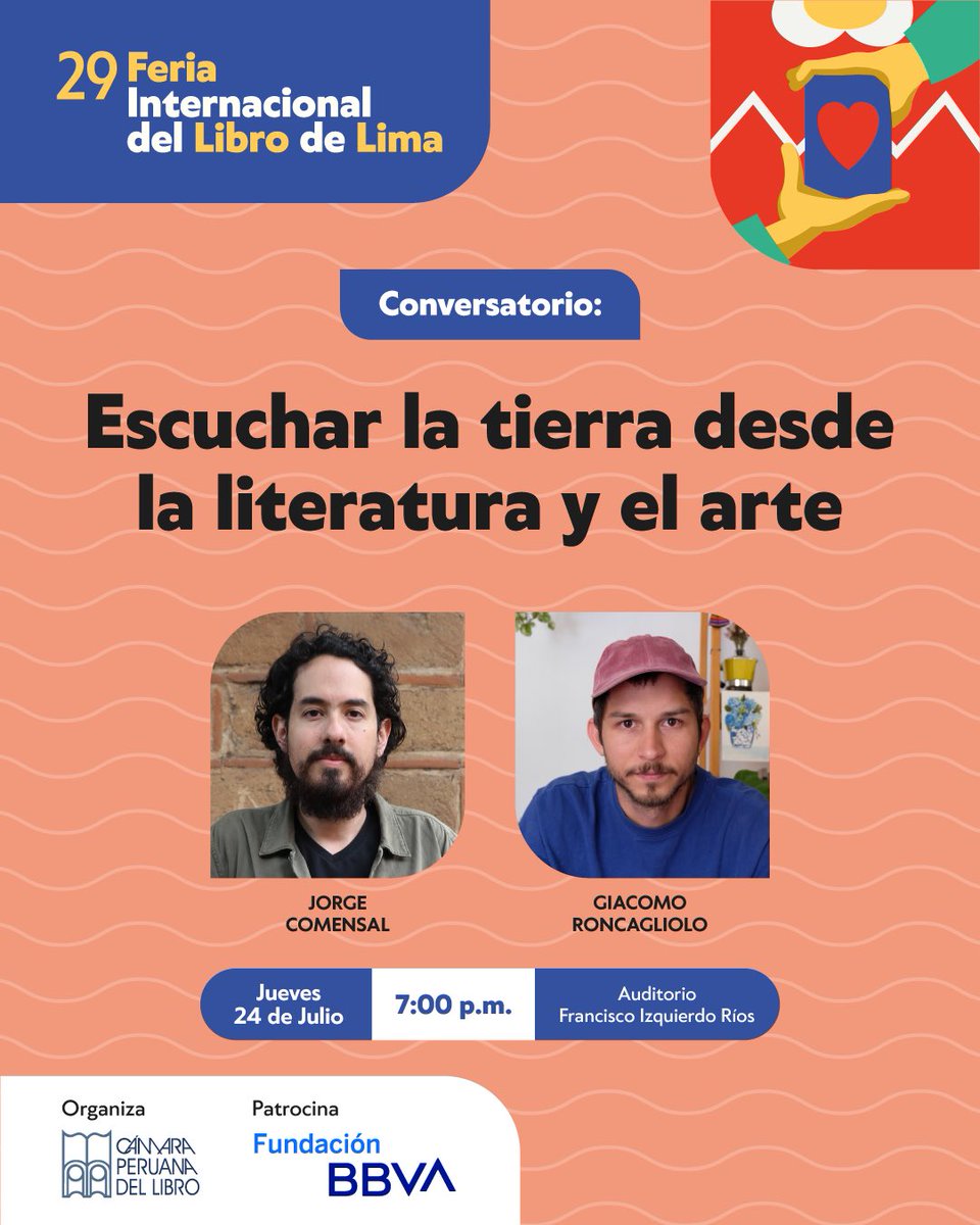 FILLima2025's tweet image. 🌱 Una conversación íntima sobre ecología, escritura y cómo el arte nos conecta con lo que nos rodea.
🗓️ Jueves 24 de julio – 7:00 p.m.
📍 Auditorio Francisco Izquierdo Ríos
🎟️ teleticket.com.pe/fil-lima-2025
Aforo limitado. Actividades sujetas a cambios.