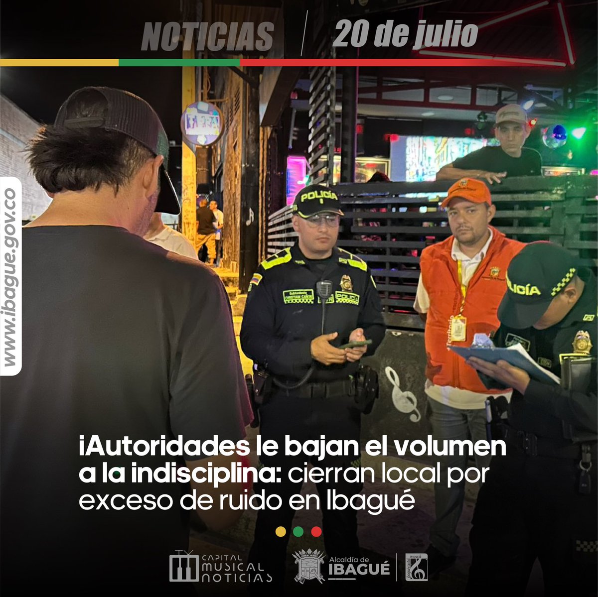 Además, comerciantes del sector rural recibieron orientación para evitar sanciones por contaminación auditiva.

Lee la noticia completa: 👉🏽 ibague.gov.co/portal/seccion…