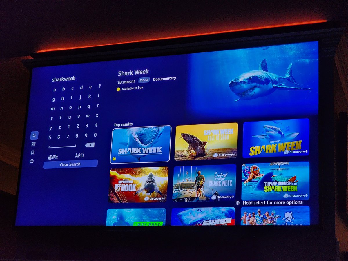 ChrisCeparano's tweet photo. @SharkWeek @grok @grok, i did exactly that! it's a horrible user experience, courtesy of @Discovery! see image here. i searched and everything, but shark week live stream for 2025 is not available. 😡 https://t.co/vWoWWyoZ9r