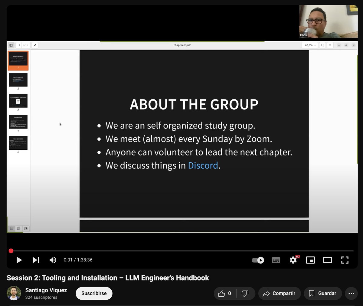 santiviquez's tweet image. I heard we had a great session today at the AI from Scratch meeting!
(I couldn't join because I took some time off to celebrate my birthday. But thankfully, @CapoDevel was there to help with the moderation 🎉)
Today was our second study session of the "LLM Engineer's Handbook",…