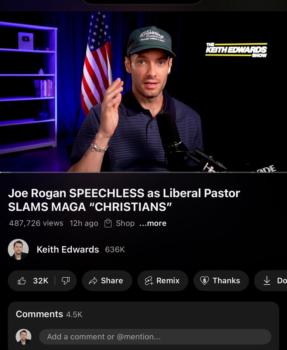 keithedwards's tweet image. so my video on @jamestalarico’s interview with Joe Rogan has more views than the actual interview 😳