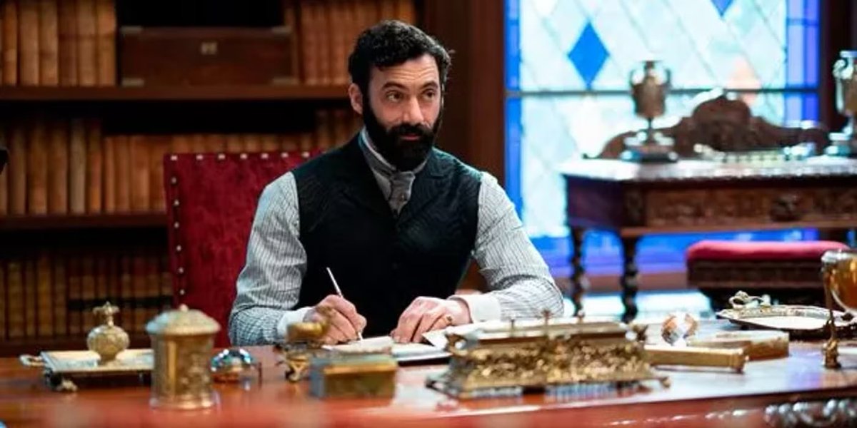 loudmouthjulia's tweet image. Ignore this tweet if you’re not watching Gilded Age/Succession.
Magnate George (father), rebellious but desperate for approval Larry (son) and fired out of nowhere for giving honest advice Clay (trusted advisor to the father) giving huge Logan, Kendall, and Frank energy tonight