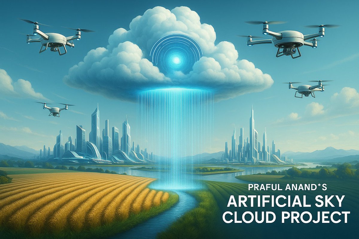prafulanand_01's tweet image. #ArtificialCloud #RainEngineering #ClimateInnovation #PrafulAnand #DroughtSolution #FutureTechnology #EnvironmentalEngineering
#ISRO
●Artificial Sky-Based Cloud &amp;amp; Rain Engineering – A Vision for the Future
By Praful Anand
📧 Email: prafulanand32@gmail.com
📱 WhatsApp: 8002284061