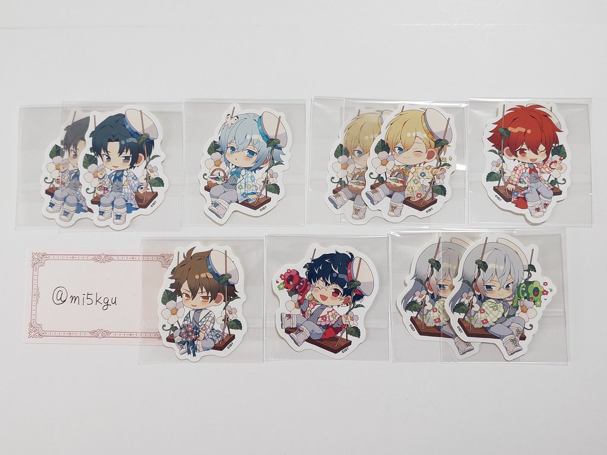 mi5kgu's tweet photo. 【交換】
アイナナ アニカフェ

譲↓
①コースター：悠
②アクスタ：大和、三月、ナギ、陸、☆楽、千、トウマ、虎於
③ステッカー：一織、環、ナギ、陸、龍之介、☆百、千

求↓
①天
②③壮五、☆天
☆同士のみ

郵送、都内手渡し

検索からでもお声掛けください。
宜しくお願い致します。 https://t.co/PFguM9w6Sj