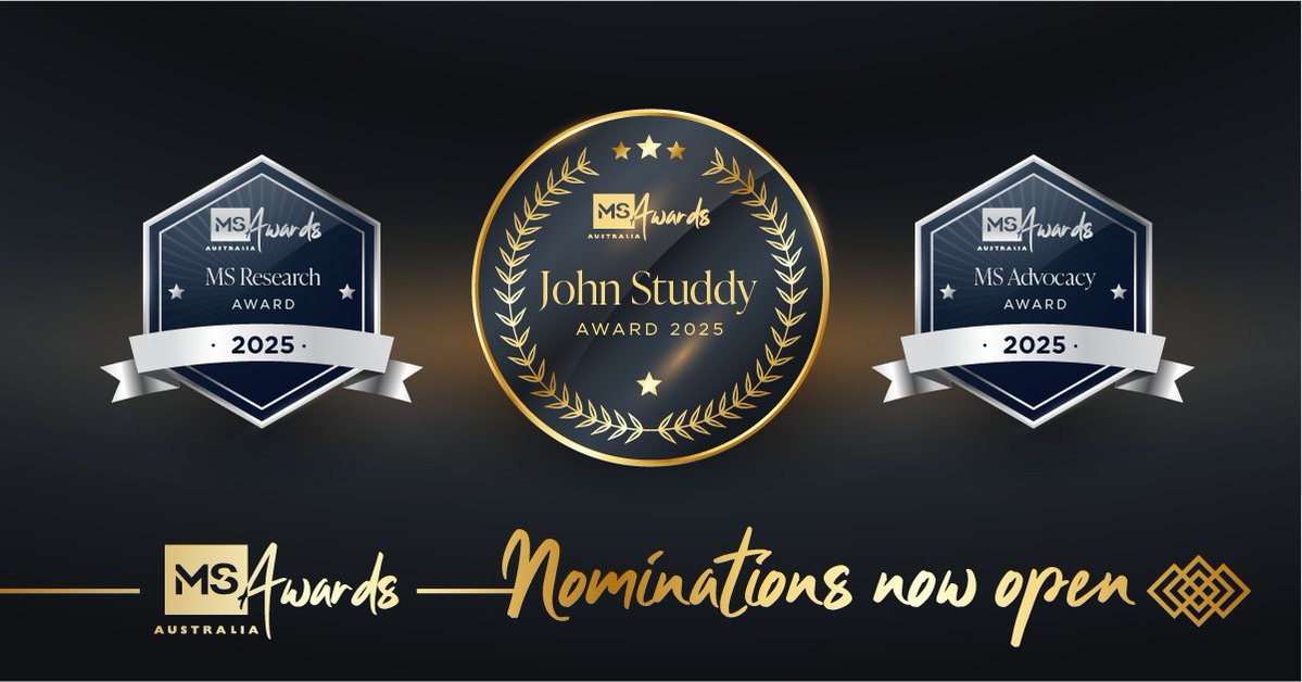 MS_Australia's tweet image. Nominations for the #MSAustraliaAward2025 are open!
From dedicated researchers & passionate advocates to long-time champions whose impact spans a decade or more, these awards recognise individuals whose efforts uplift, empower, & inspire.
Learn more 👉 bit.ly/4dhj1Y5
