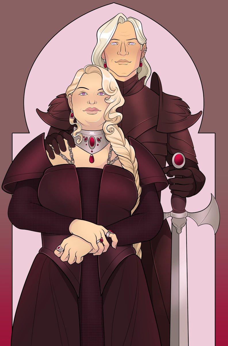mrm215555's tweet image. My #DaemyraWeek25 Day 1 post (Book vs. Show): Daemon escorting Rhaenyra from the throne room after reclaiming King's Landing in F&B.