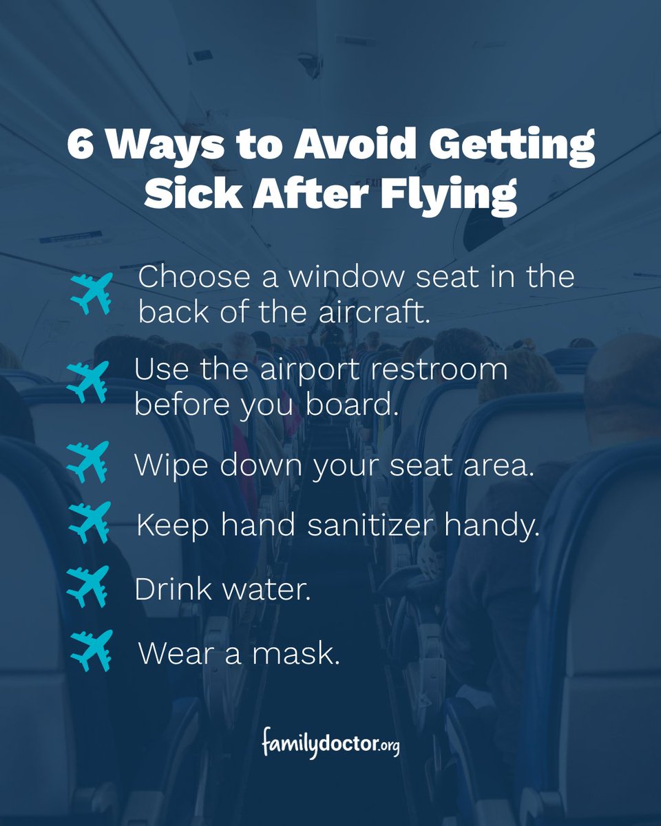familydoctor's tweet image. Headed out on your summer vacation? 🏖️ Before you board your flight, check out these tips from @aafp's Dr. Kathleen Mueller to help prevent illness from ruining your trip! Read more in her @goodhousemag article: bit.ly/4lAD2wW