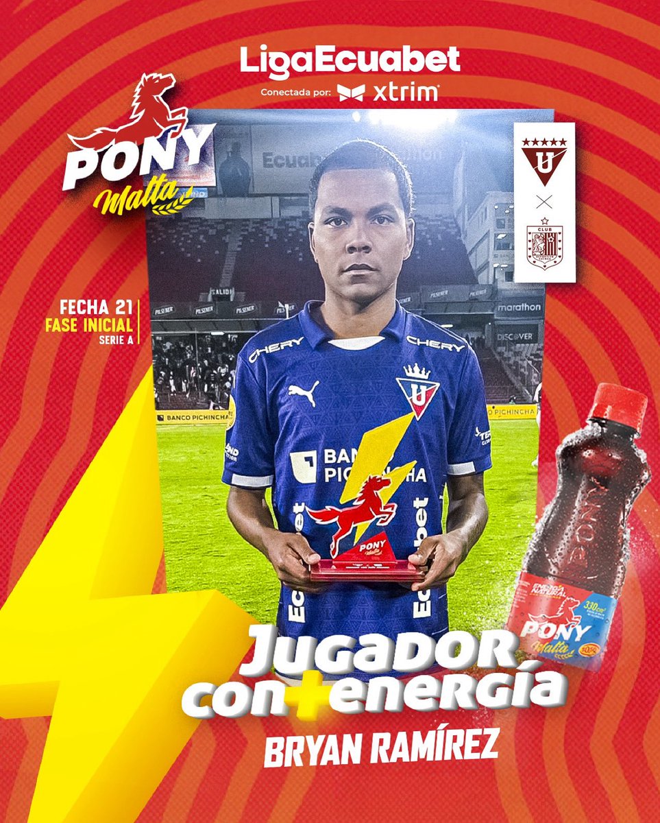 LigaEcuabetec's tweet image. 🥇Bryan Ramírez de @LDU_Oficial fue elegido como el jugador con más energía @ponymaltaec 🔥

#LigaEcuabetConectadaPorXtrim #PonyMalta 🇪🇨💯