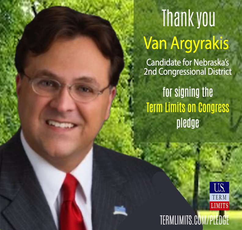 USTermLimits's tweet image. Thank you Van Argyrakis for signing the #termlimits on Congress pledge. termlimits.com/wp-content/upl…