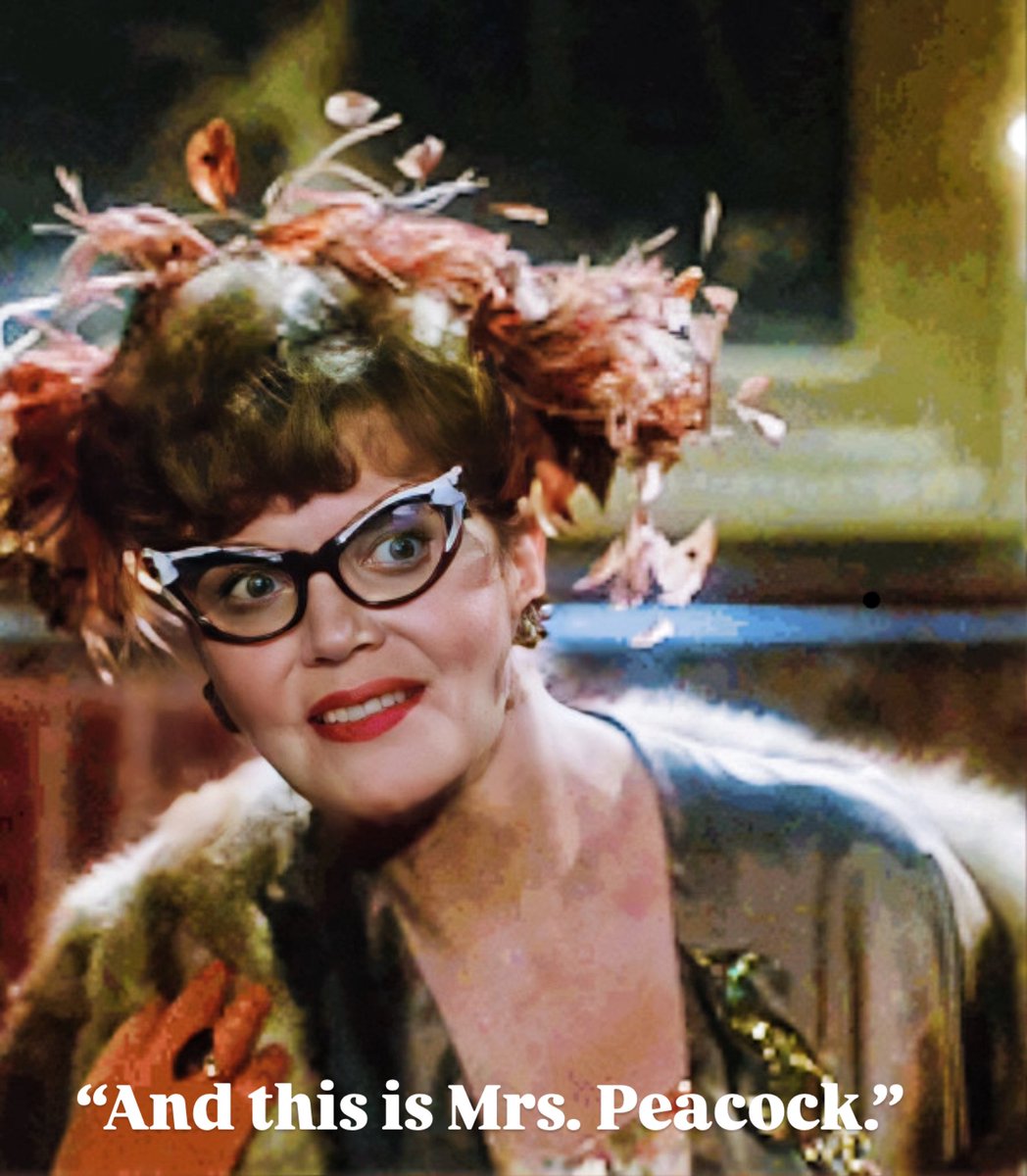 WhoDoneItdoc's tweet image. “And this is Mrs. Peacock.” Eileen Brennan in “Clue” (1985).
#EileenBrennan #MrsPeacock #Clue #ClueTheMovie #Cluedo