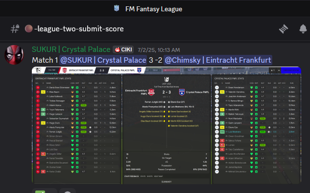 Football Manager Fantasy League tweet media