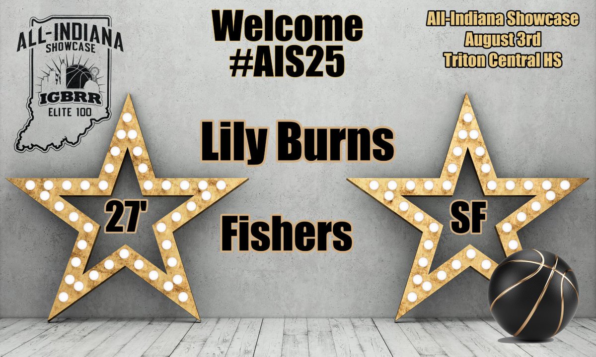 Welcome 27' SF Lily Burns, Fishers, to the All-Indiana Showcase. #AIS25
<a href="/lilyburns43/">Lily Burns</a> 
August 3rd @ Triton Central HS  IGBRR.COM