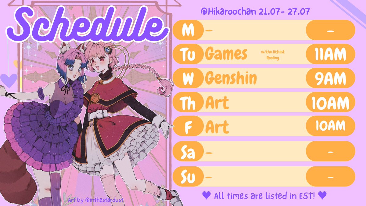HikarooChan's tweet image. Schedule for this coming week!!
Tuesday will depend on the behavior of the littlest. : )