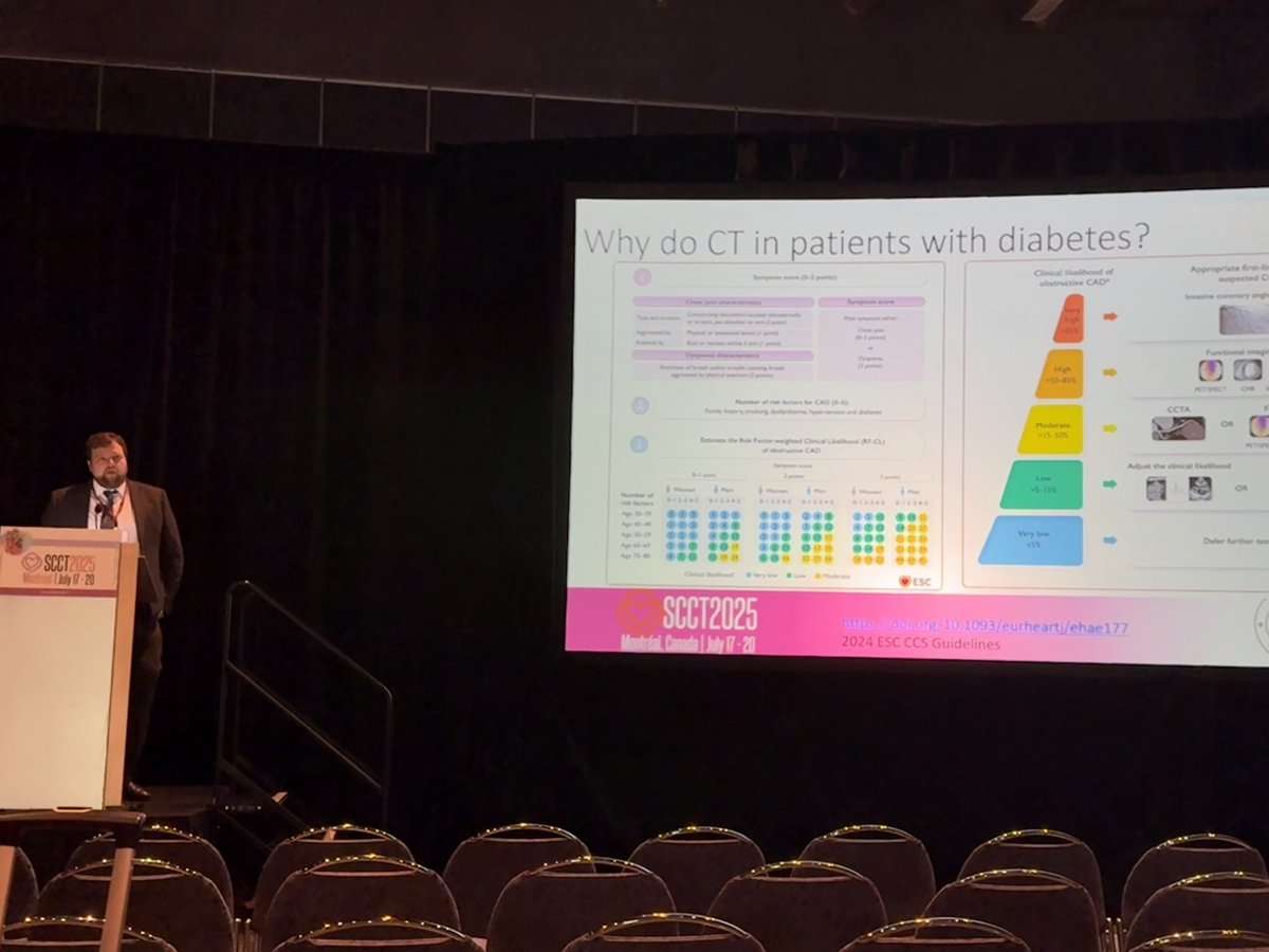 angularboxoid's tweet image. An honour to speak on CT in patients with diabetes in the high risk populations session at #SCCT2025 in sunny Montreal.