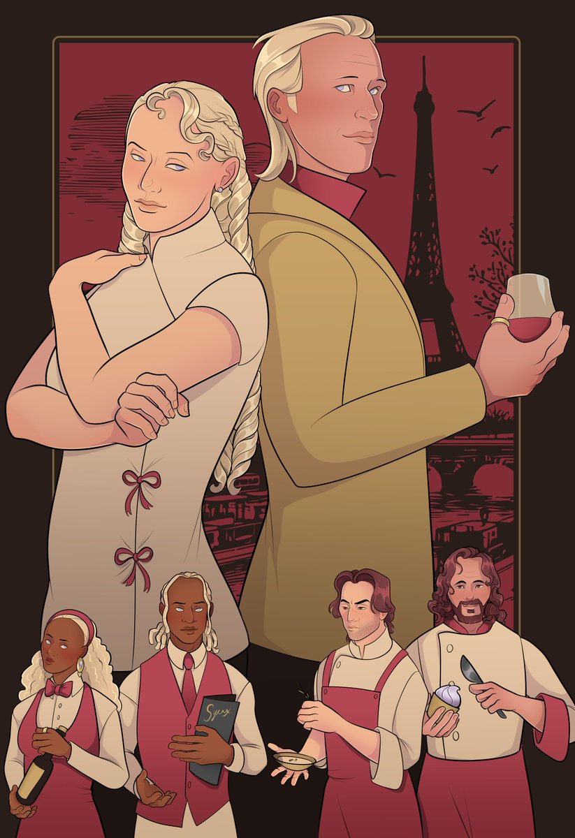 My contribution to #DaemyraWeek25 Day 5: Sweet vs. Spice with head chef Rhaenyra vs. food critic Daemon (based on one of the event prompts)