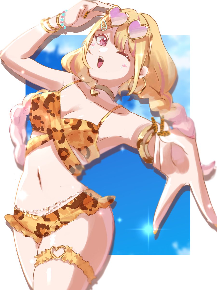 水着のみりぽゆ、略してみずぽゆ
 #コンパスお絵描き