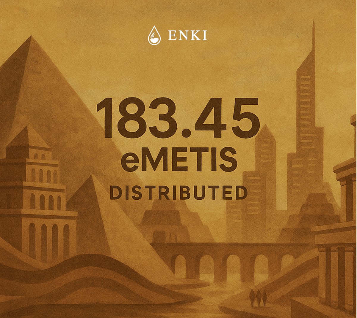 eMETIS rewards have been distributed! 🏦 

22 hours ago, 183.45 eMETIS was distributed to our seMETIS vault stakers, helping decentralise <a href="/MetisL2/">Metis🌿</a>,  earn as you stake, and allowing composability for ENKI users 💧

Stay composable, compounding, &amp; winning with ENKI