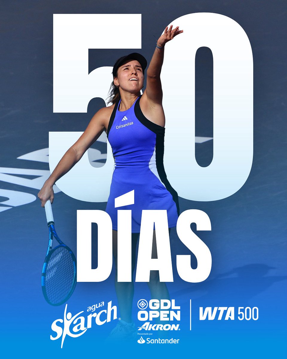 ¡Estamos a solo 50 días de vivir el mejor tenis del mundo! 🔥🎾

#AGA #ElSaborDelDeporte #GDLOpenAKRONxSantander