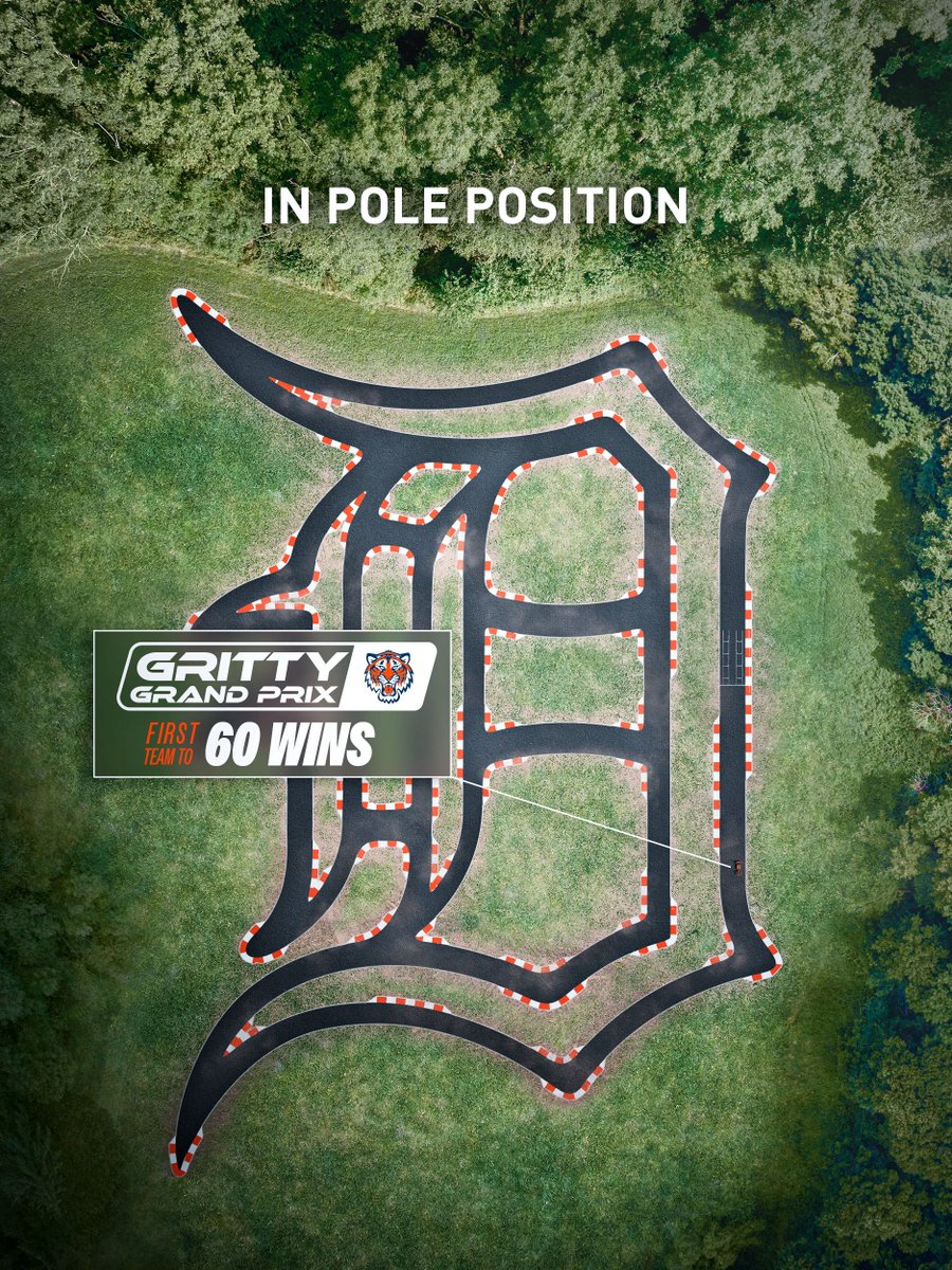 tigers's tweet image. the @MLB race to 30, 40, 50, 55 and now 60 wins belongs to Detroit 🏎️