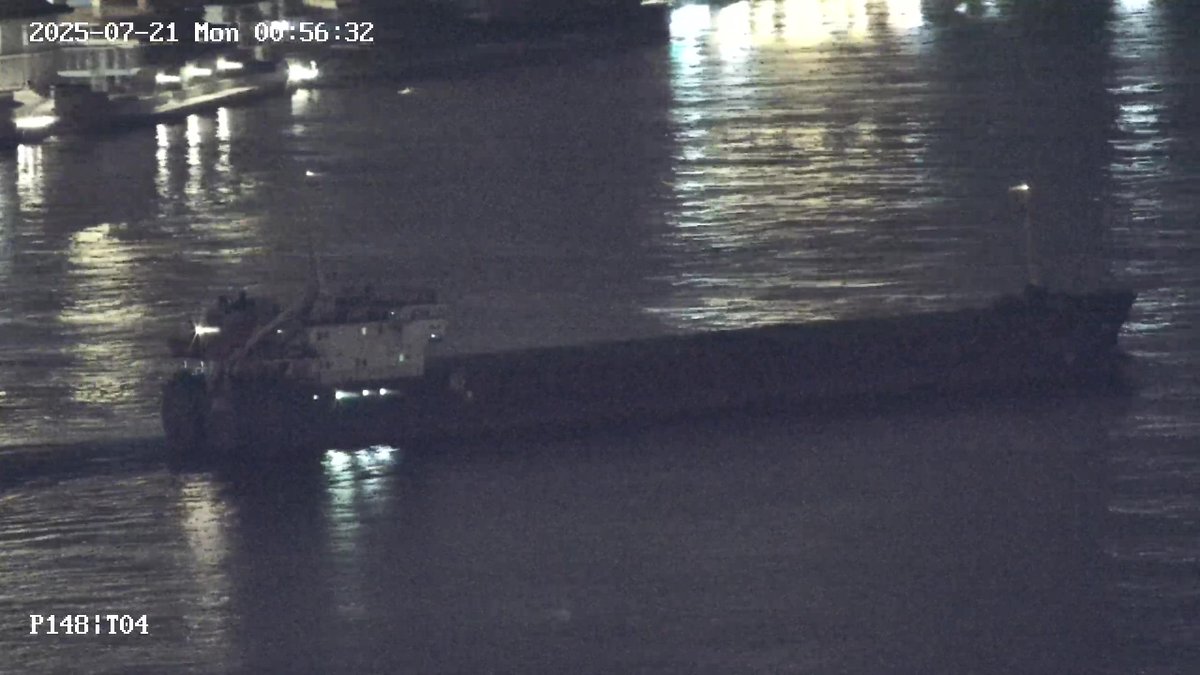 Smuggling direct from occupied Crimea: Russian flag cargo vessel Caffa transited Bosphorus toward Med carrying stolen barley from occupied Sevastopol to an eastern Mediterranean port. AIS set for Iskenderun but likely false.