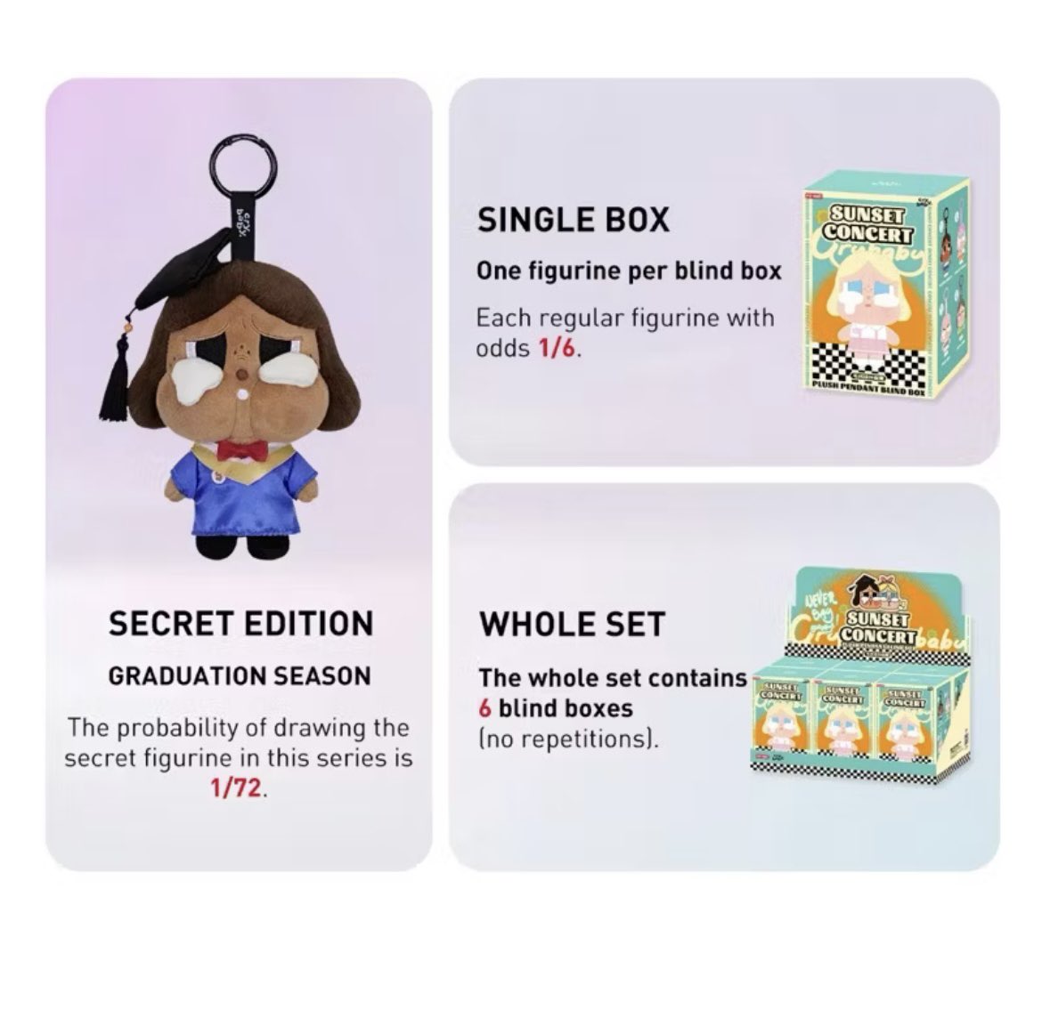 oddyberry's tweet photo. wts ! crybaby secret (graduation season)  masih ada card,
foil, dan box nya 

550rb ( bisa nego ) https://t.co/qoO3AZ81BC
