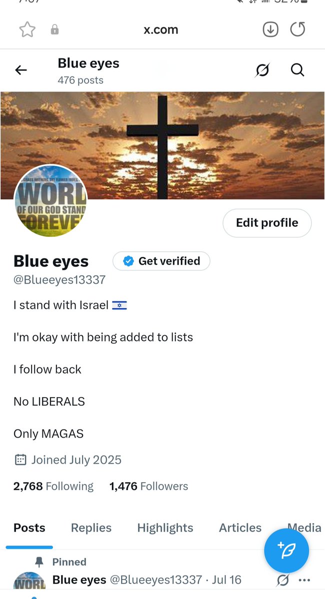 Blueeyes13337's tweet image. Please help me gain some more followers
Trying to even up my follower ration. I will follow back as I can
MAGA 🇺🇸🇺🇸