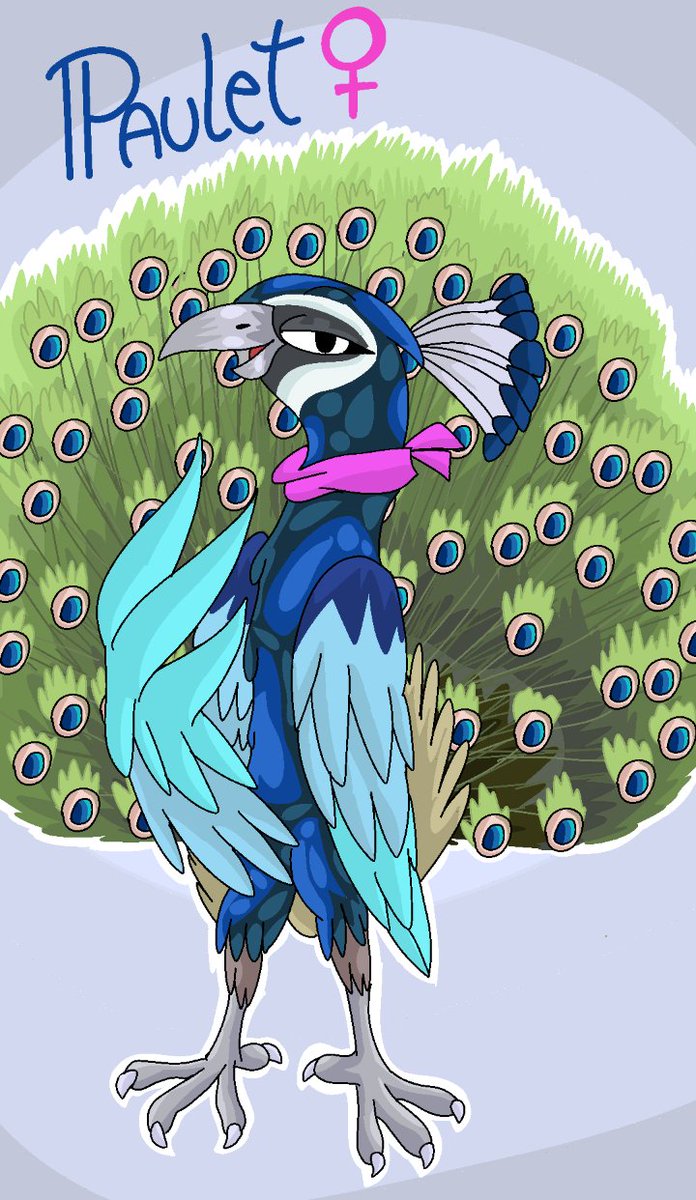 bassybluetoons7's tweet image. Paulet:Peacok Female Species of birds of my oc(OBCP)-[admiramos que hermosura son sus plumas] #bird #peacok #digitalart #bassy