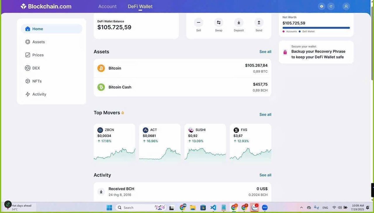 Micaetran_TCX's tweet photo. Có bác nào xưa  đầu tư các mô hình lending, staking , cho nhận như #Bitkingdom, #Btcv, #Bitcoinnect ...Hoặc đào BTC từ sớm. Lục lại xem có tiền trên ví nữa hay k. Nếu  bỏ quên ví blockchain do mất mật khẩu, mất 12 kí tự , 2FA .Thì liên hệ em xem dò lại có sót BTC k nha. Biết đâu bú đang sót 1 ít trên ví mà k biết. Xưa chỉ cần sót vài chục đô là nay có cả trăm củ như trên hình ngay.