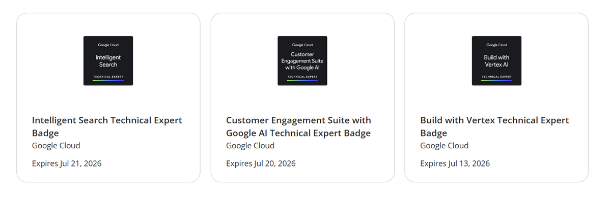 thyphantasm's tweet photo. Just completed the Gen AI Technical Expert Badge Challenge! Learned a ton about generative AI—huge thanks to Google Cloud for this opportunity! 
https://t.co/aPk5FXXbLq
#GoogleCloudPartner https://t.co/WZPAmfWVWb